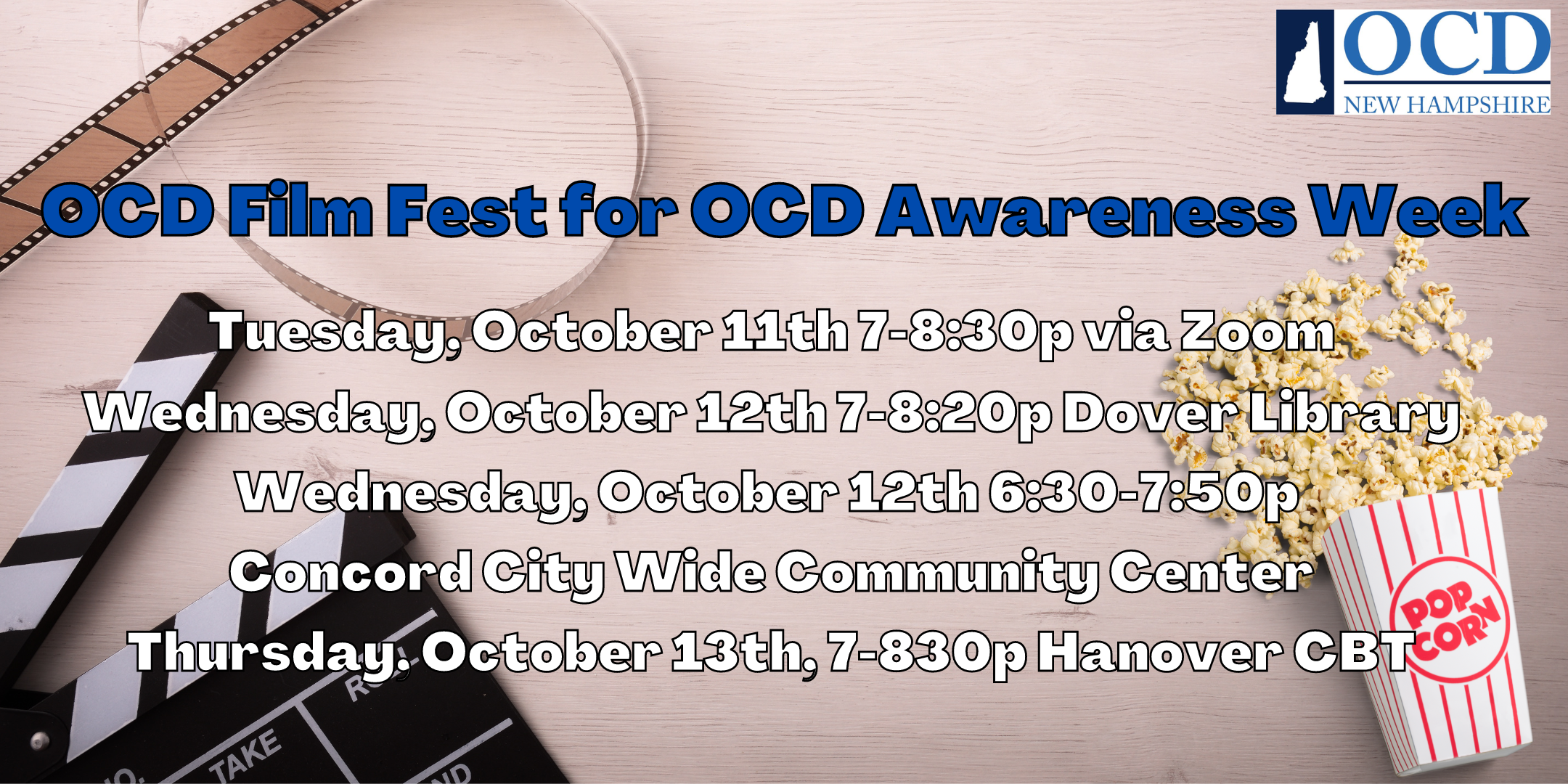 Join Us For OCD Film Fest for OCD Awareness Week.