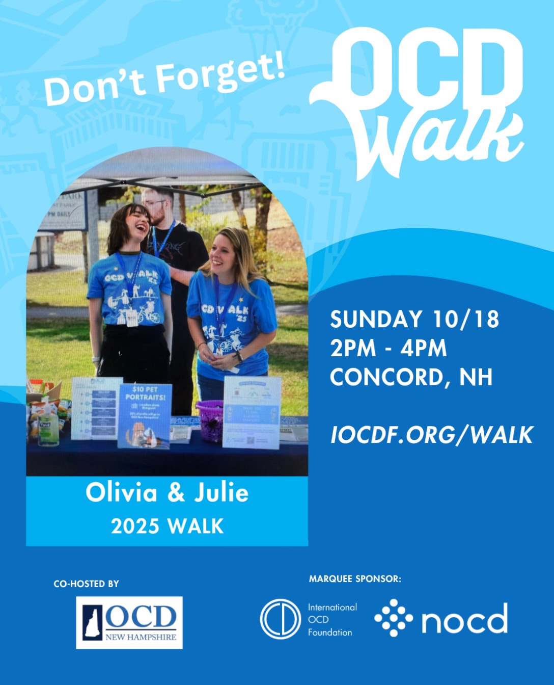 𝟮 𝗗𝗔𝗬𝗦 until our One Million Steps for OCD Walk! 🩵You still can register between now and 𝘁𝗵𝗶𝘀 𝗦𝘂𝗻𝗱𝗮𝘆 𝟭𝟬/𝟭𝟴, as well as in-person day of! Who’s coming?!  See you soon!
